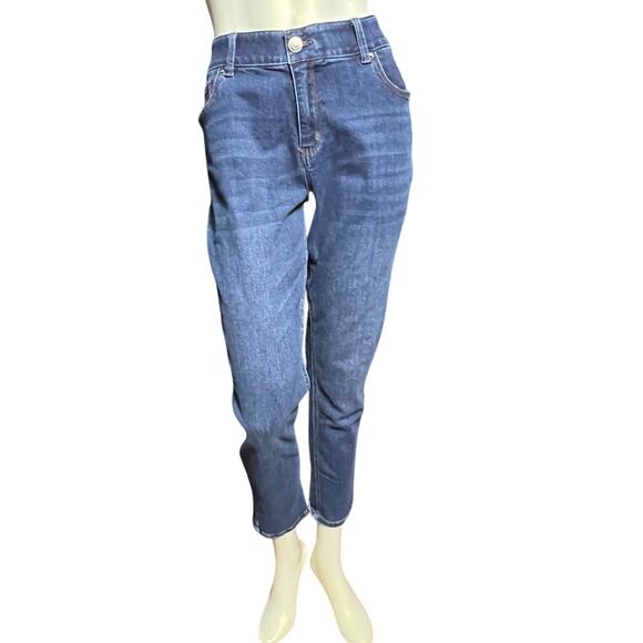 Lincoln Outfitted Comfort Flex womens Jeans Medium Wash Size 12 Denim - Picture 2 of 9